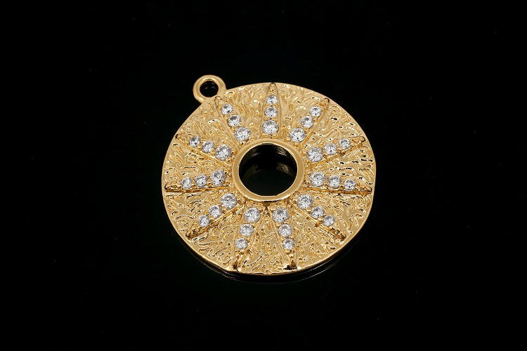 [도매] CH6098-금도금 20mm 큐빅 북극성 (10개)